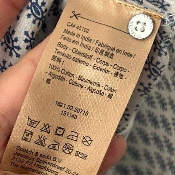 Scotch & soda cotton button shirt womens size 2 - Picture 8 of 10